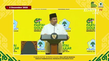Ekspresi Gibran Saat Prabowo Heran Sapa Kaesang Bikin Riuh di HUT Golkar di Senayan