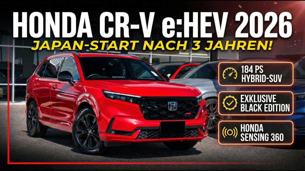 2026 Honda CR-V RS & Black Edition in Japan: Ausstattung, Technik & Zubehör im Überblick