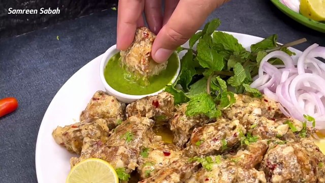 Chicken Malai Boti Kabab Recipe｜Melt in Your Mouth Chicken Recipe｜Perfect Creamy Chicken Kaba