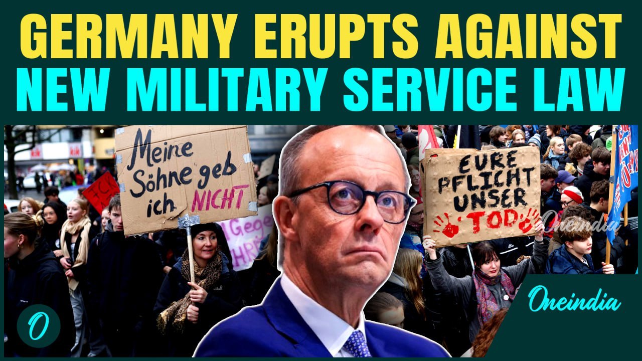 Germany BOILS! Massive Protests against Military Conscription Law| Merz prepares for War with Russia