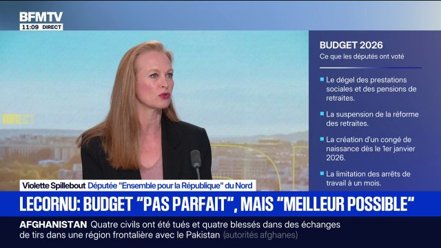 Je suis rassurée qu'on avance dans ce compromis , réagit Violette Spillebout (EPR) après le vote de la suspension de la réforme des retraites