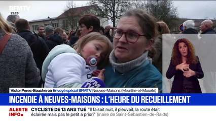 L'émotion à Neuves-Maisons lors d'un rassemblement en hommage aux cinq personnes décédées dans l'incendie de leur logement