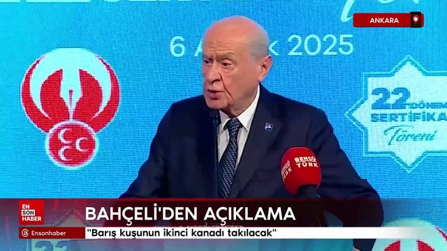 Devlet Bahçeli: Barış kuşunun ikinci kanadı takılacak