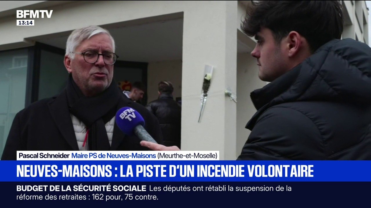 Incendie mortel à Neuves-Maisons: "J'ose espérer que la vérité fera jour ttrès rapidement", déclare le maire de la commune en cette journée de recueillement