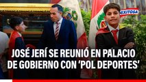 Insólito encuentro: José Jerí abre Palacio de Gobierno a Pol Deportes, el adolescente narrador de la Libertadores