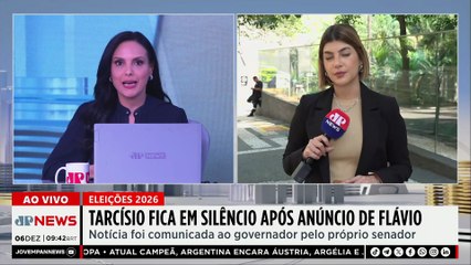 Tarcísio fica em silêncio após Jair Bolsonaro lançar Flávio como pré-candidato à Presidência
