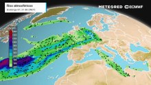 Rios Atmosféricos em rota de colisão: duas ondas de chuva ameaçam o continente de terça-feira em Diante