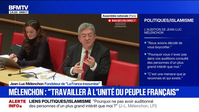 Pourquoi ne vient-il pas ici ? : Jean-Luc Mélenchon (LFI) regrette l'absence de Laurent Wauquiez et d'autres personnalités devant la commission d'enquête sur les liens entre partis et islamisme