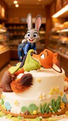 Nick and Judy Zootopia 2 Birthday Cake #zootopia2 #zootopia #zootropolis #disney #shakira