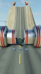 Realistic BeamNG Drive car crash physics. Watch in