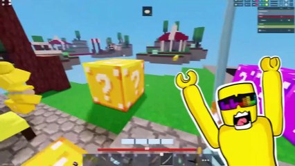 Building LUCKY BLOCK SPAWNERS in Roblox Bedwars