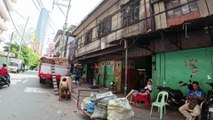 Morning Life on A. Rivera Street in Manila City in the Philippines