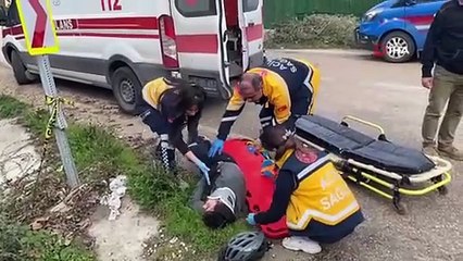 Bisikletlilerin tehlikeli eğlencesi faciaya yol açıyordu - 1 yaralı