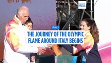 The journey of the Olympic flame around Italy begins