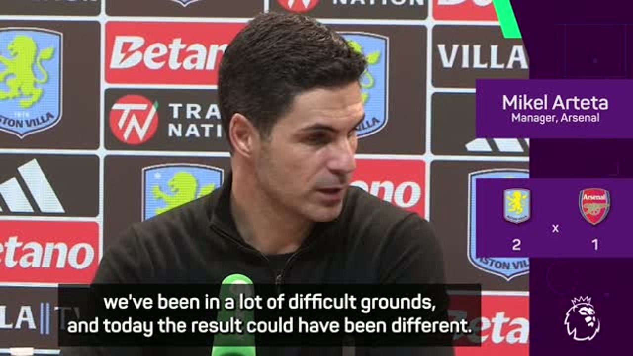 Arteta expects Arsenal response after late defeat at Villa