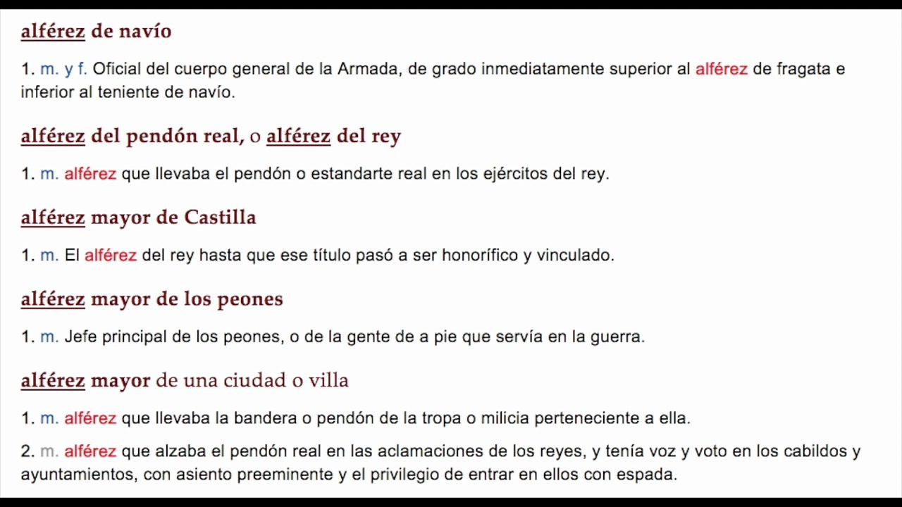 CÓMO SE DICE - ALFER - ALFÉREZ - ALFÉRECES - spanish - escribir bien CON TIILDE