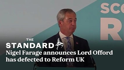 Nigel Farage announces Lord Offord has defected to Reform UK