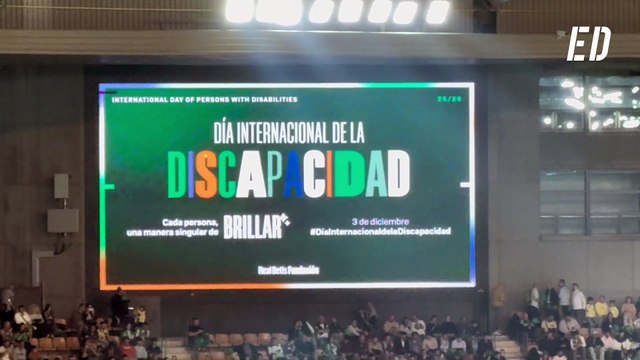 El Real Betis celebra en la previa del encuentro La Semana de la Discapacidad