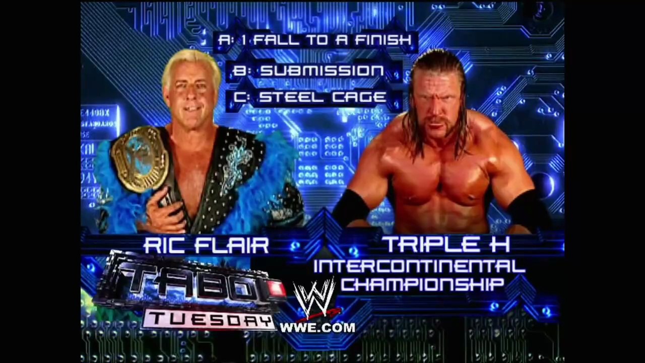 Triple H vs Ric Flair - Intercontinental Championship Steel Cage Match - Taboo Tuesday 1/11/05