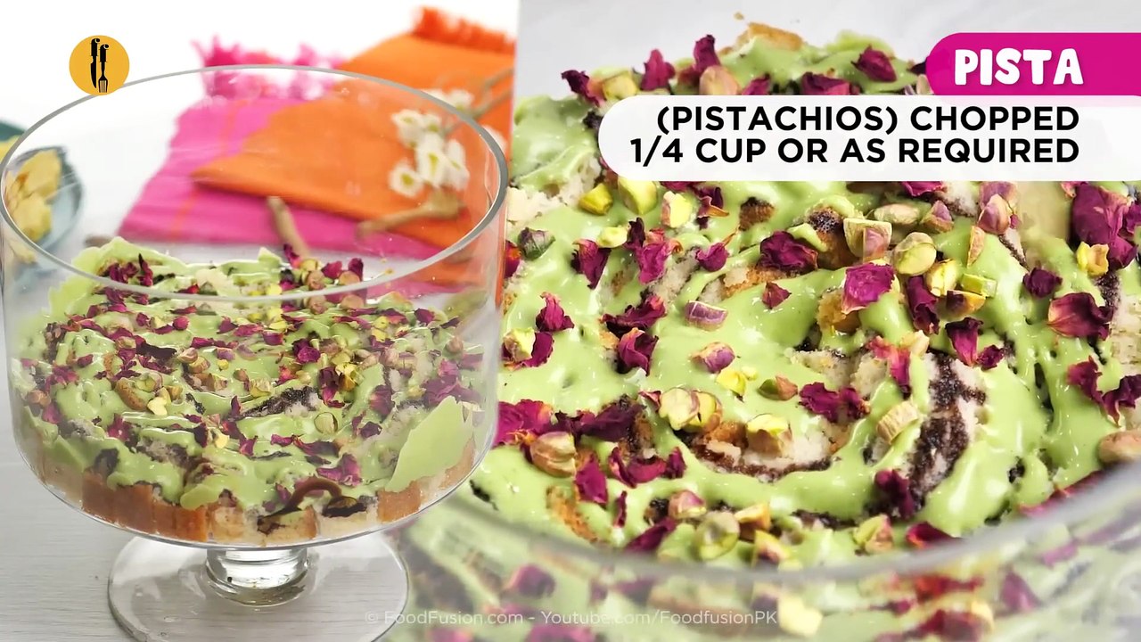 Pista Frozen Trifle Recipe By Food Fusion
