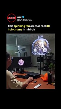This Fan Hologram Creates Realistic 3D Visuals That Float in Mid-Air!