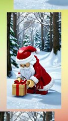 "Magical Santa's Workshop: Miniature LEGO Nicholas Brings Nature's Snowy Gifts to Life"