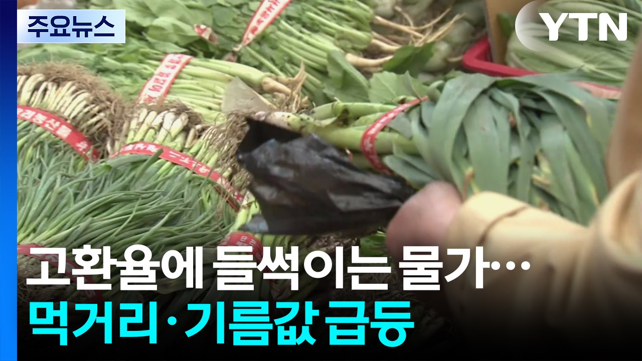 고환율에 들썩이는 물가...먹거리·기름값 급등 / YTN