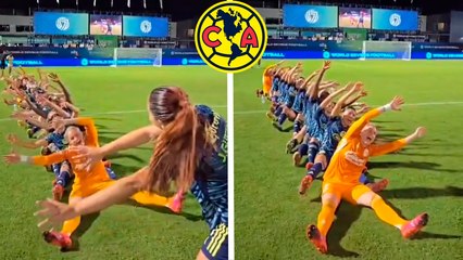 América Femenil celebra pase a semifinales en World Sevens Football tras derrotar a Deportivo Cali