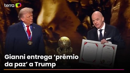 Donald Trump recebe ‘prêmio da paz’ da Fifa durante sorteio da Copa do Mundo de 2026