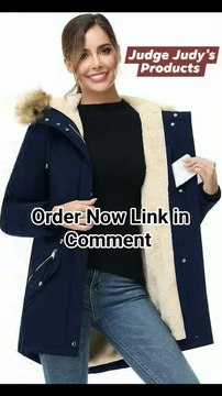 Warm Waterproof Winter Coat for Women – Sherpa Lined Parka Stay cozy and stylish this winter with this waterproof parka jacket!