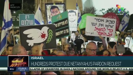 Hundreds protest due Netanyahu’s pardon request