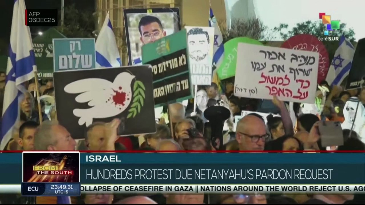 Hundreds protest due Netanyahu’s pardon request