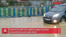 Arnavutköy'de cadde göle döndü