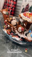 Χατζίδου-Παύλου: Σε χριστουγεννιάτικο mood, έφτιαξαν το πιο εντυπωσιακό γλυκό με μπισκότα!