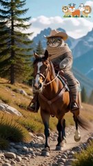 Cowboy Cat Riding a Horse – The Funniest Adventure Ever!