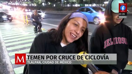 Avanza la ciclovía Gran Tenochtitlán, pero usuarios alertan riesgos en entronques