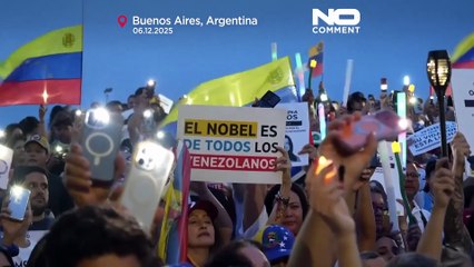 Partisans de María Corina Machado défilent à travers l'Amérique latine avant la cérémonie du Nobel