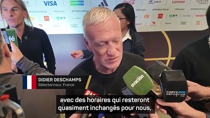 Deschamps sur l'horaire des matches : "Ce n'est pas l’idéal »