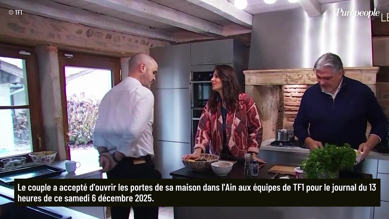 David Douillet et son épouse Vanessa ouvrent les portes de leur maison dans l'Ain et montrent une pièce où ils ont coutume de se retrouver