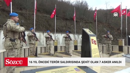 Tokat'ta 16 yıl önceki terör saldırısında şehit olan 7 asker anıldı