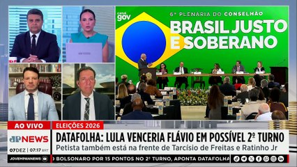 Datafolha: Lula venceria Flávio Bolsonaro em 2º turno; comentaristas analisam