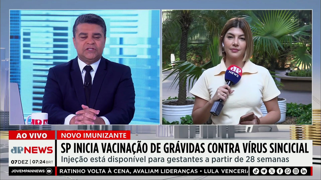 São Paulo inicia vacinação contra vírus sincicial respiratório para gestantes