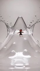 lilliput climbing water drop _ @Hariput #hariput #shorts #lilliput #waterdrop #anime
