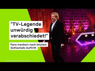 Thomas Gottschalk : "TV-Legende unwürdig verabschiedet!" Fans meckern nach letztem Auftritt