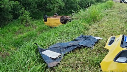 Identificado homem que morreu em capotamento na BR-369, em Cascavel