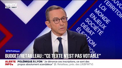 "Ce texte n'est pas votable": Bruno Retailleau (LR) estime que "c'est un des pires PLFSS depuis des années"