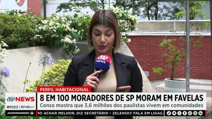 Censo: 8 de cada 100 moradores do estado de SP vivem em favelas