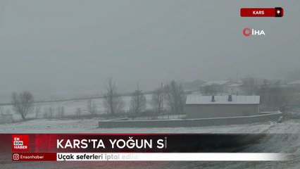 Kars’ta yoğun sis: Uçak seferleri iptal edildi