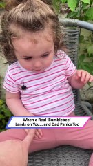 Toddler Reacts to Bee Landing on Her—Calls Mom by Her Name! 🐝😂|| Heartsome 💖