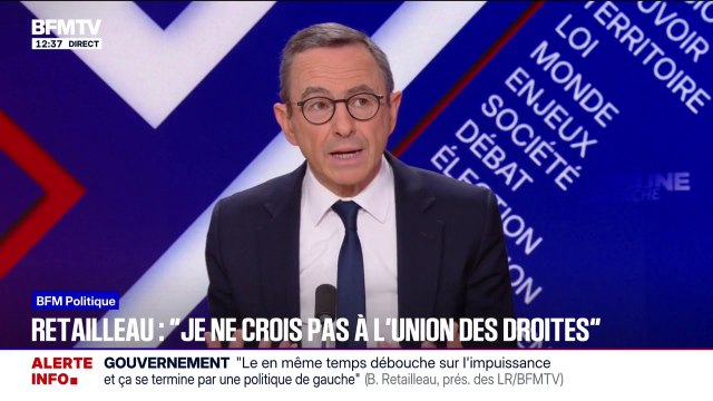Le Rassemblement national appartient à l'arc républicain, ce que n'est pas La France Insoumise , estime Bruno Retailleau (LR)